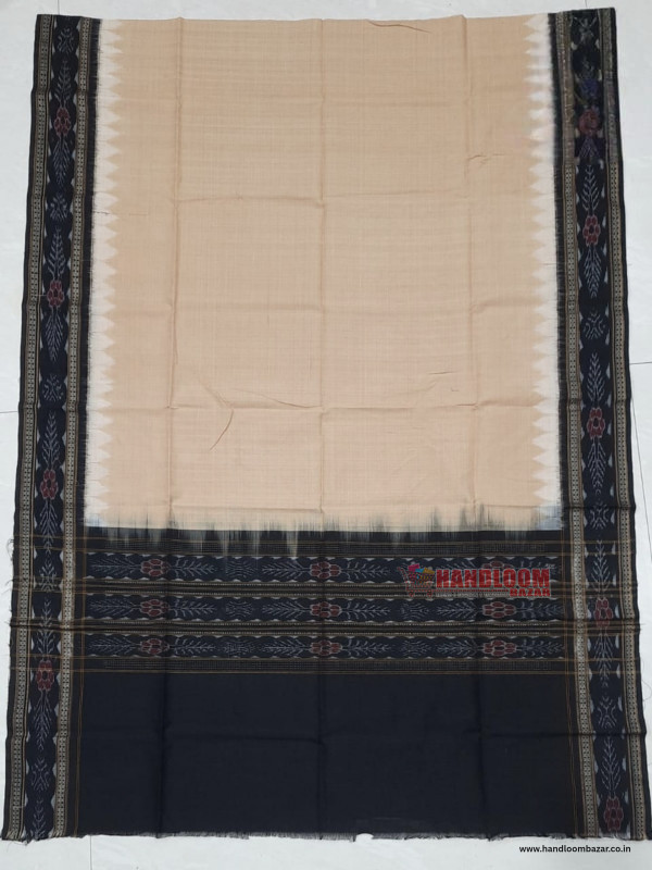 Sambalpuri Handloom Dupatta body Colour in Black colour border H10063
