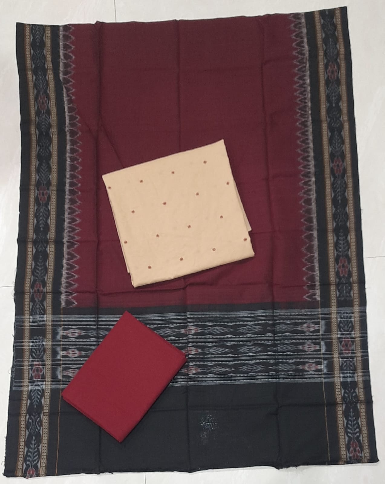 100223 Sambalpuri Dress Material with Dupatta