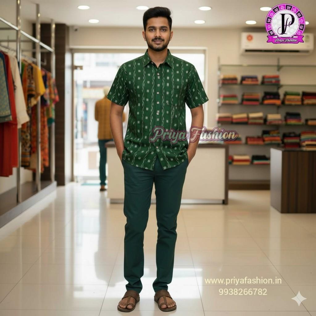 100438 Sambalpuri Half Shirt