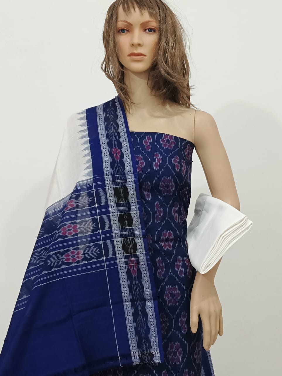 10090 Sambalpuri Dress Material with Dupatta