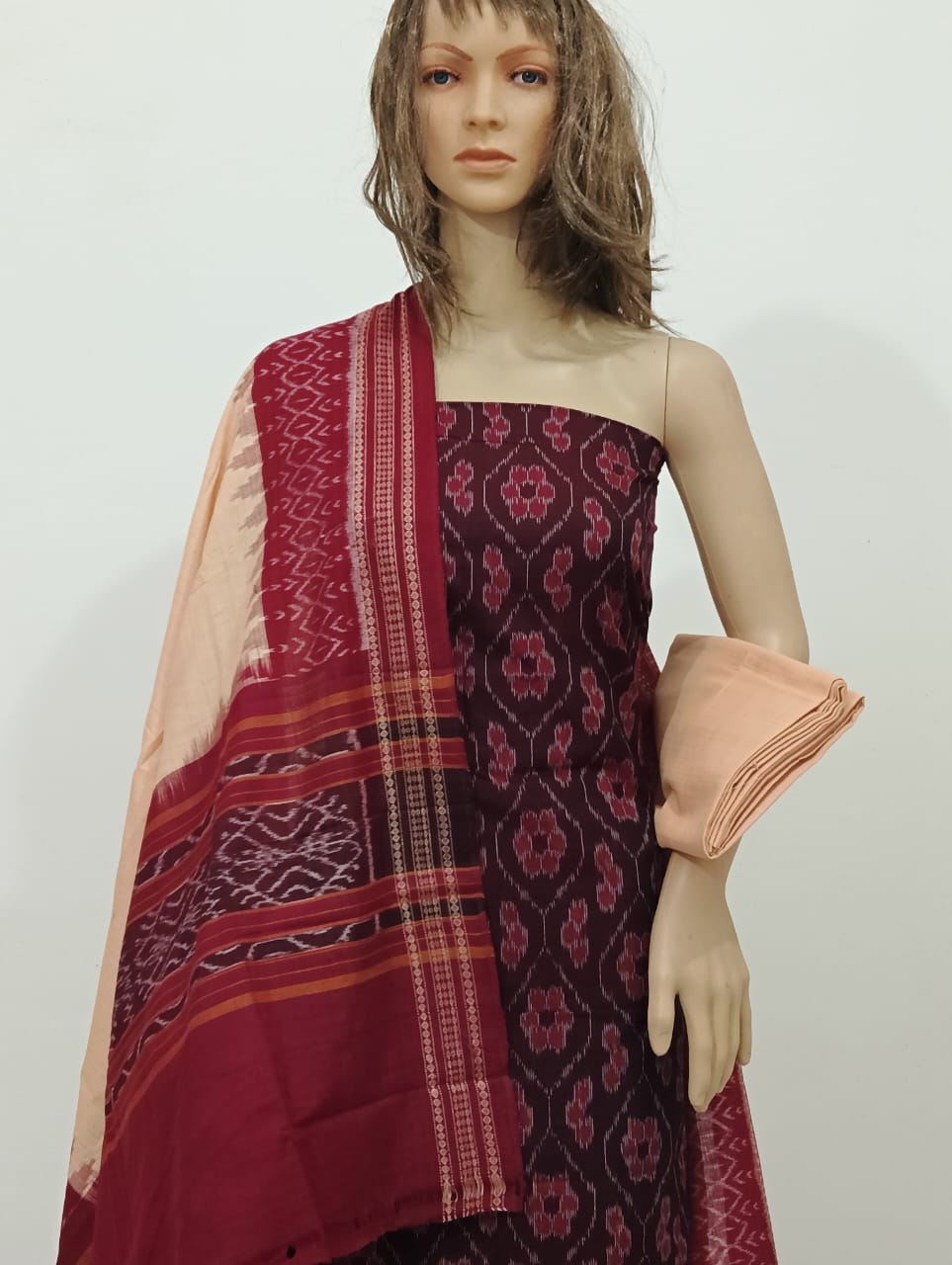 100197 Sambalpuri Dress Material with Dupatta