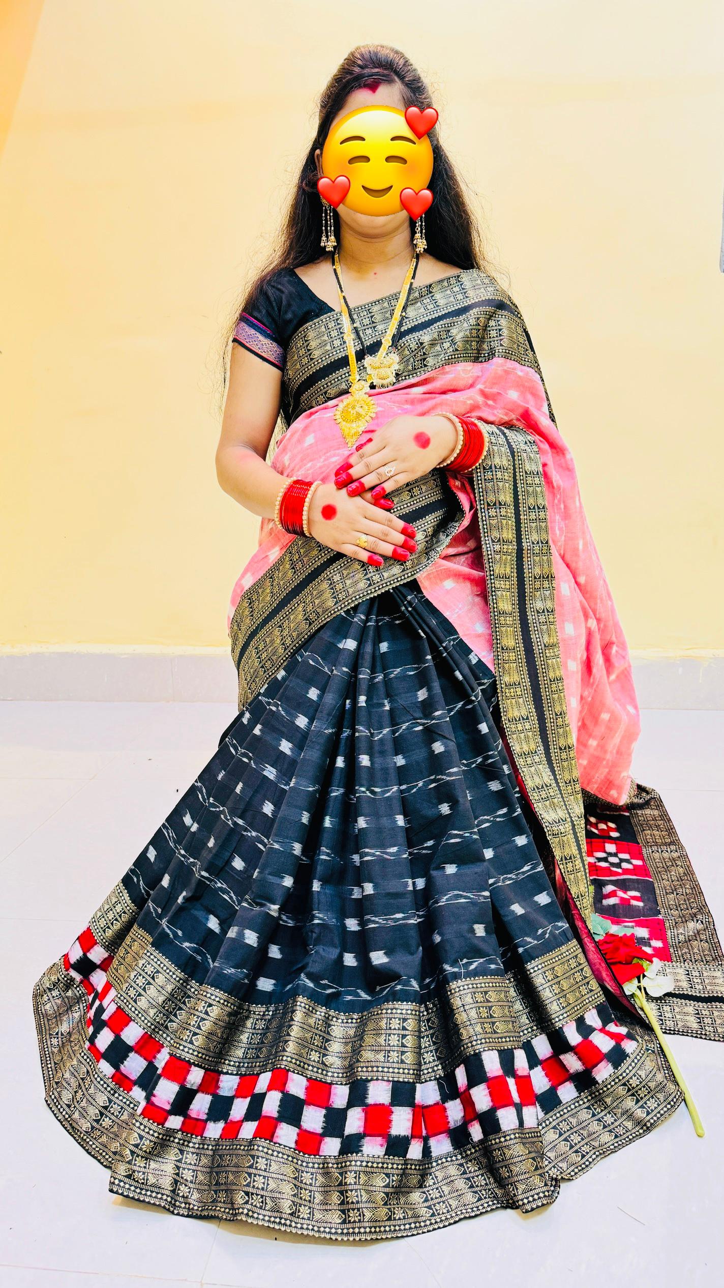 1023 Sambalpuri Patchwork Saree with Blause